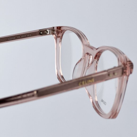 Celine THIN Women BRAND NEW Eyeglasses Shiny Rose Demo Square CL50058I 074 - Picture 9 of 10